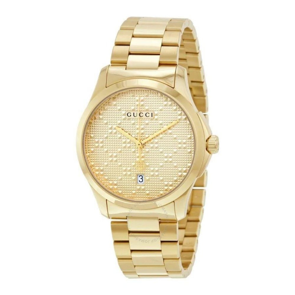 NIB Gucci G-timeless Yellow Gold PVD Wristwatch - Picture 6 of 6